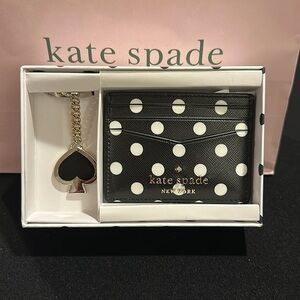 Kate Spade Cheers Charming Dot Card Holder & Keychain